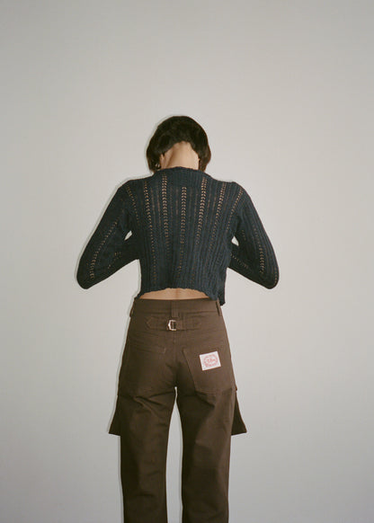 Bonnie Tuck Stitch Cardigan in By-The-Wind-Sailor