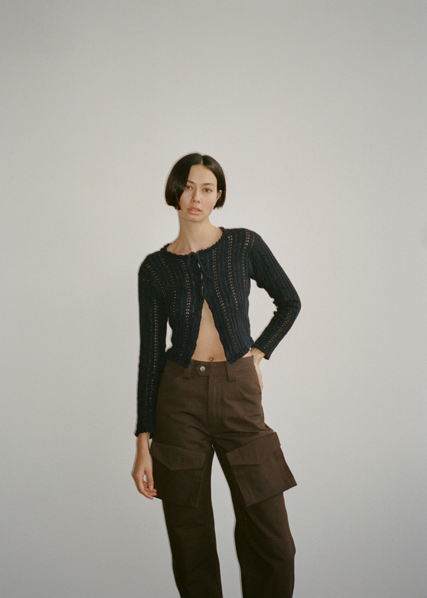 Bonnie Tuck Stitch Cardigan in By-The-Wind-Sailor