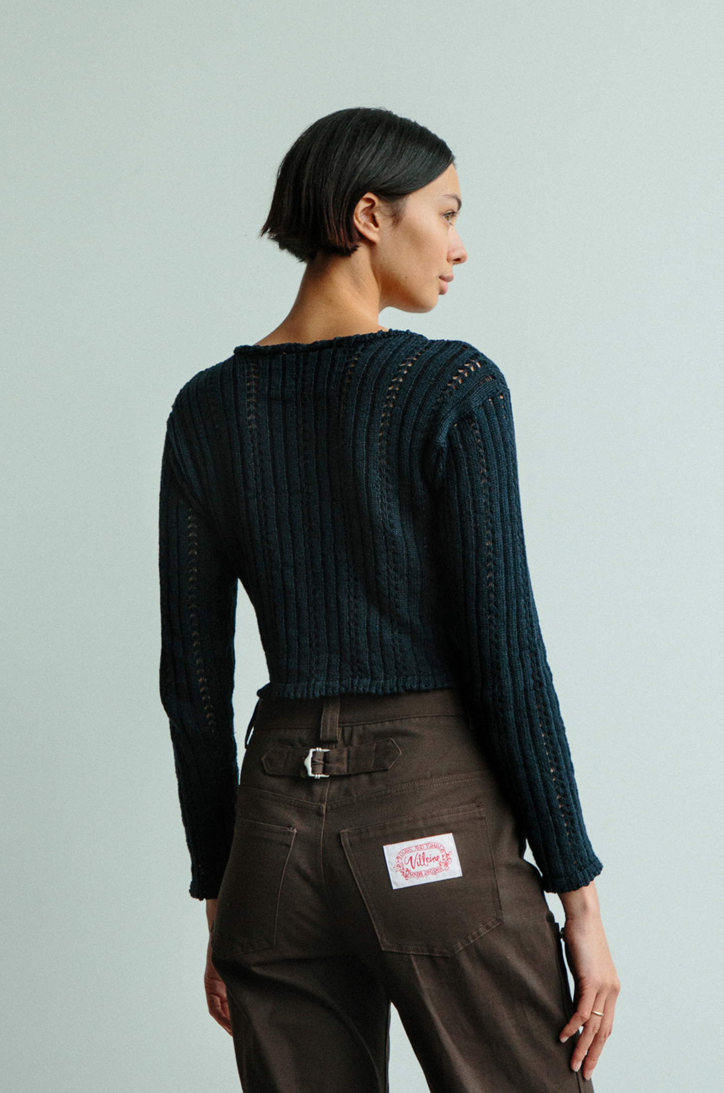 Bonnie Tuck Stitch Cardigan in By-The-Wind-Sailor